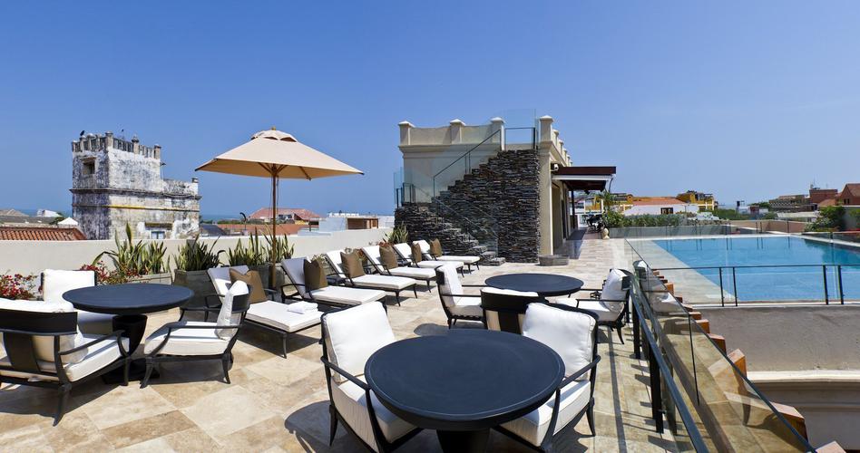 Terrace in bastión luxury hotel Bastion Luxury Hotel Cartagena